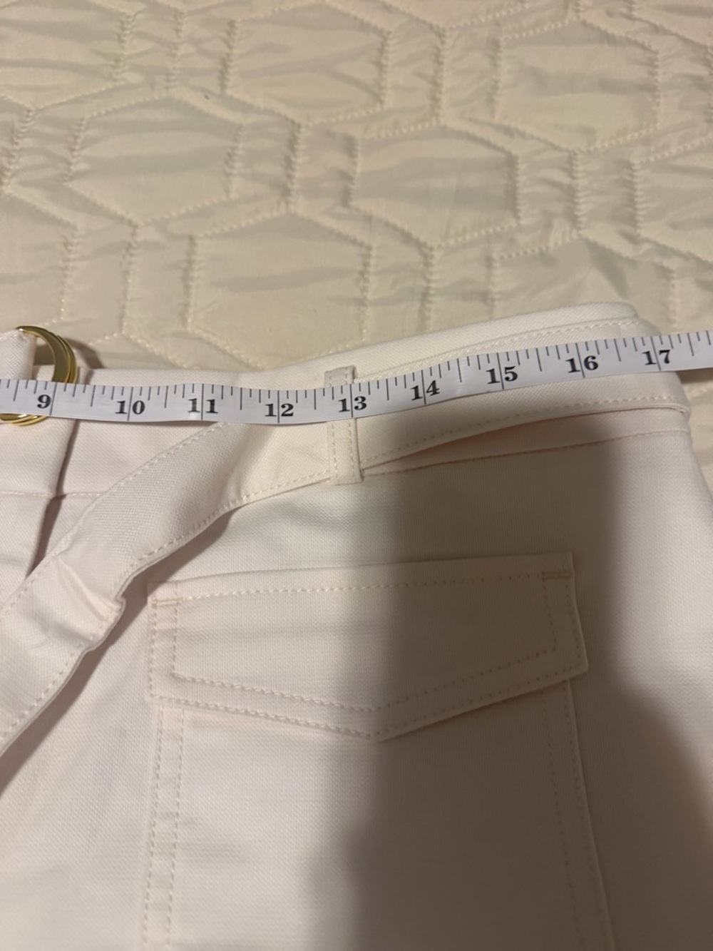 High-Waist Wide Leg Utility Pants in winter white - Picture 4 of 8